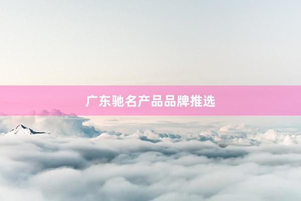 广东驰名产品品牌推选